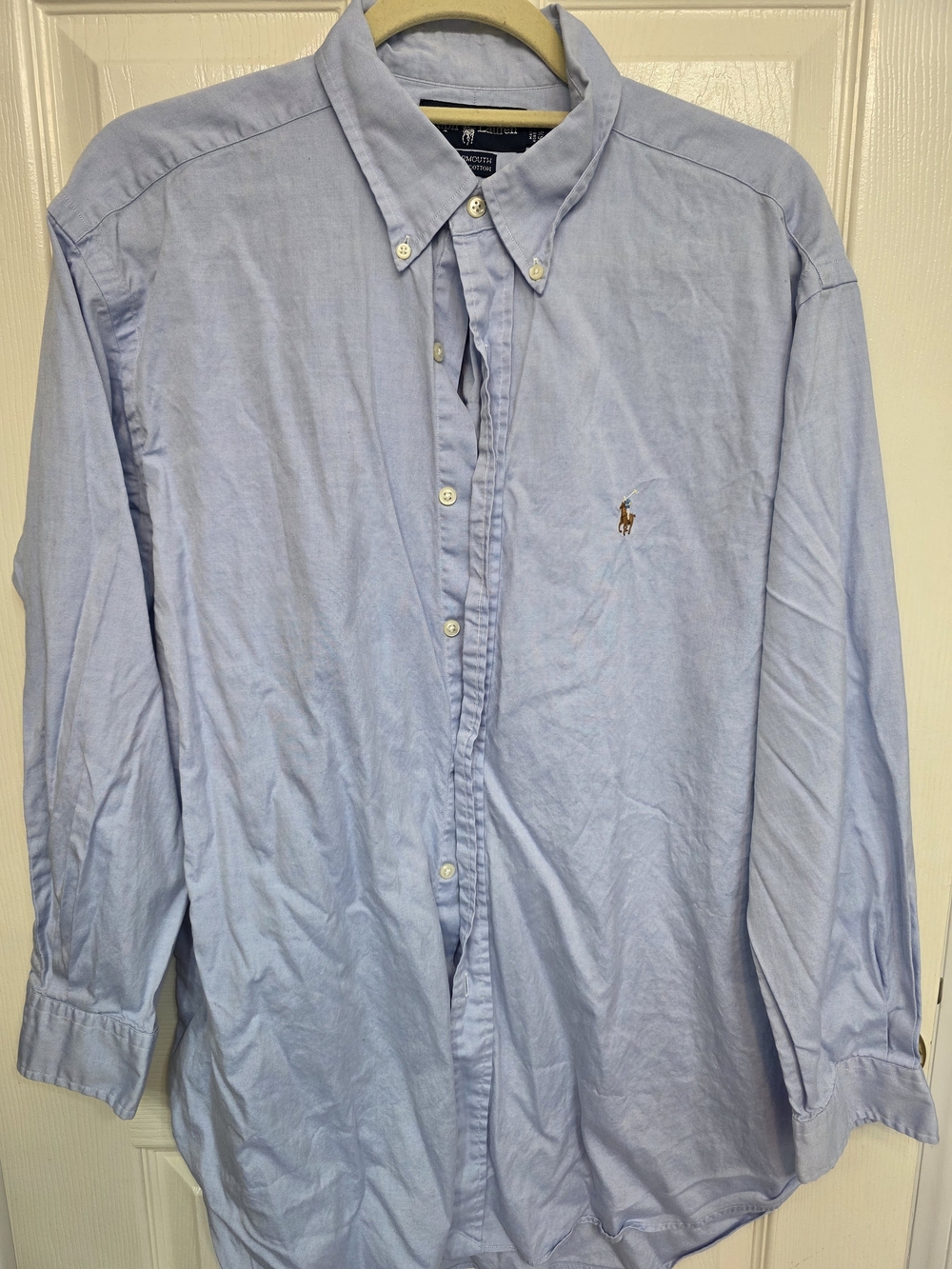 Ralph Lauren Light Blue Button-Down Oxford Shirt with Pony Logo